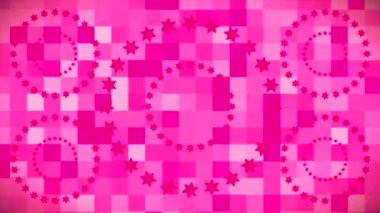 Broadcast Floating Spinning Hi-Tech Stars Rings, Magenta, Events, 3D, Loopable, 4K