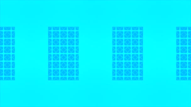 Transmissão Zooming Tech Modelado Janelas Azul Arquitetura — Vídeo de Stock