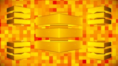 Yayın Yüzen Yüksek Teknoloji Aydınlatılmış Sıkıştırılmış Küpler, Altın, Teknoloji, 3D, Döngülenebilir, 4K