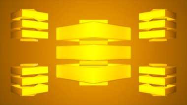 Yayın Yüzen Yüksek Teknoloji Aydınlatılmış Sıkıştırılmış Küpler, Altın, Teknoloji, 3D, Döngülenebilir, 4K