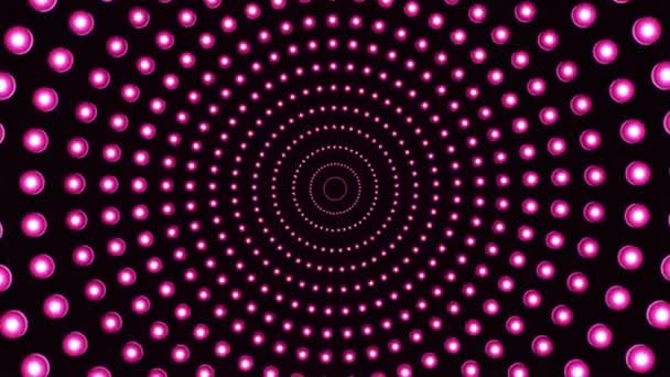 Broadcast Spinning Revealing Tech Glowing Lights Tunnel Magenta Events Loopable — Stockvideo