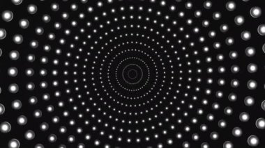 Spinning Revealing Hi-Tech Parlayan Işıklar Tüneli, Gri Tonlama, Olaylar, 3D, Döngülenebilir, 4K