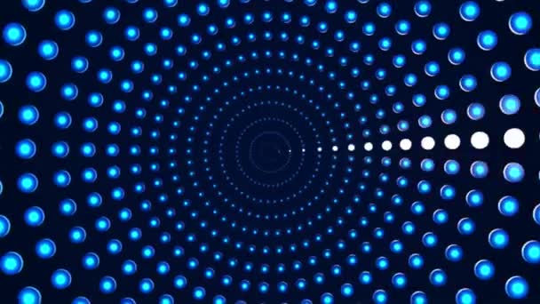 Broadcast Spinning Revelación Alta Tecnología Brillante Búsqueda Luces Túnel Multicolor — Vídeos de Stock