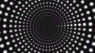 Yayınlanan Spinning Revealing Hi-Tech Parlayan Arama Işıkları Tüneli, Gri Tonlama, Olaylar, 3D, Döngülenebilir, 4K