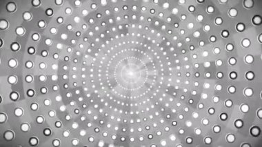 Yayınlanan Spinning Revealing Hi-Tech Parıldayan Işıklar Tüneli, Gri Tonlama, Olaylar, 3D, Döngülenebilir, 4K