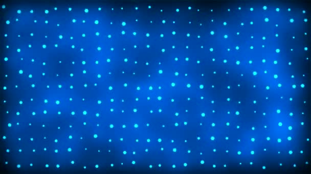 Broadcast Blinking Tech Hexagones Iluminados Pared Azul Eventos Loopable — Vídeos de Stock