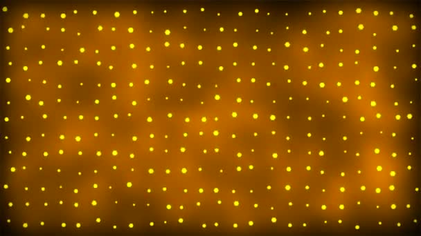 Broadcast Blinking Tech Illuminated Hexagons Wall Golden Events Loopable — Stock Video