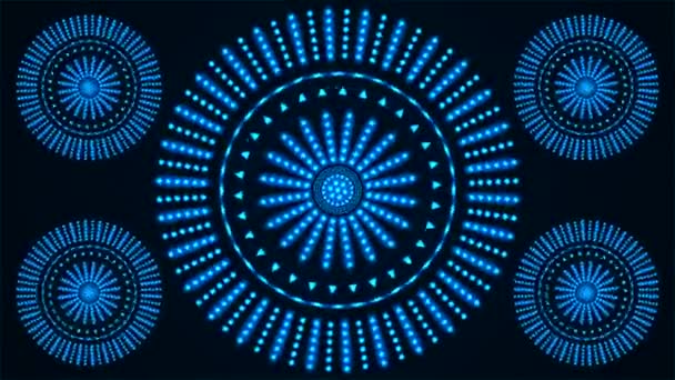 Tech Illuminated Patterns Blue Events Loopable — ストック動画