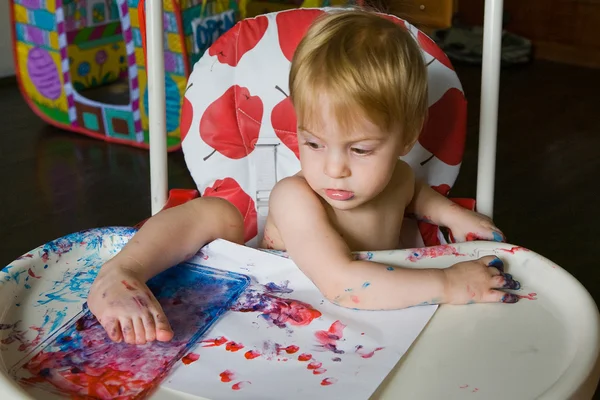 Παιδί του ζωγραφική Εικόνα Αρχείου
