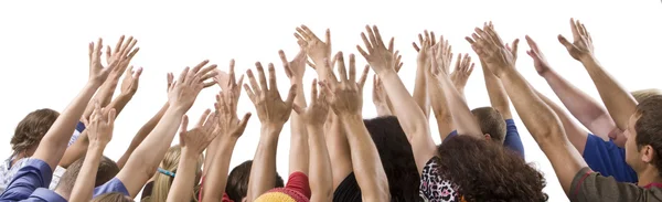 eller yükselterek kadın ve erkek