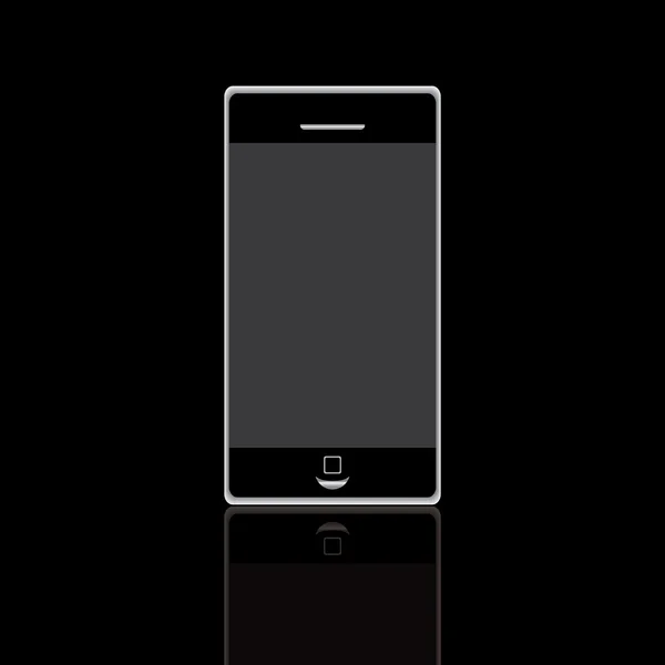 Isolated black mobile phone — Stock Vector