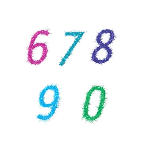 Números vectoriales coloridos — Vector de stock