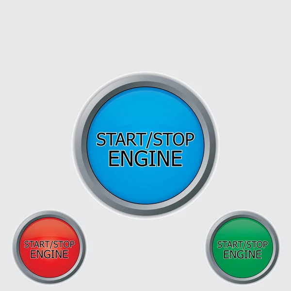 Stopp start knappar — Stock vektor