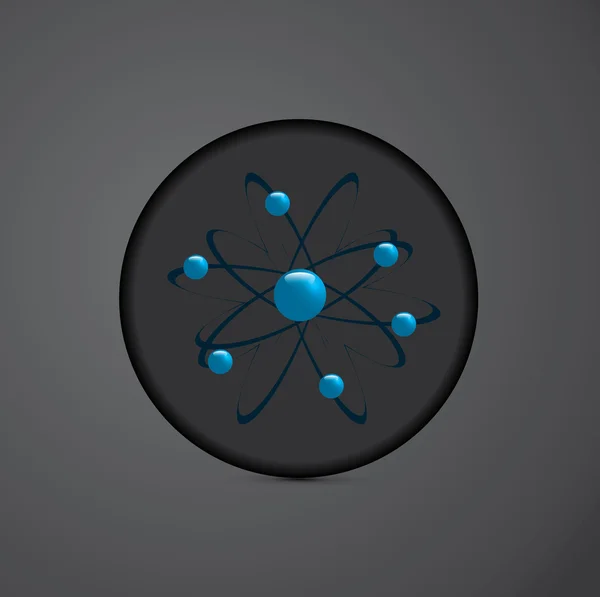 Atomteil auf grauem Backboden. — Stockvektor