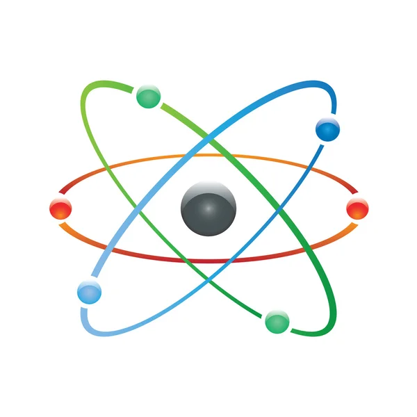 Atom parçası üzerinde beyaz bankamatik.