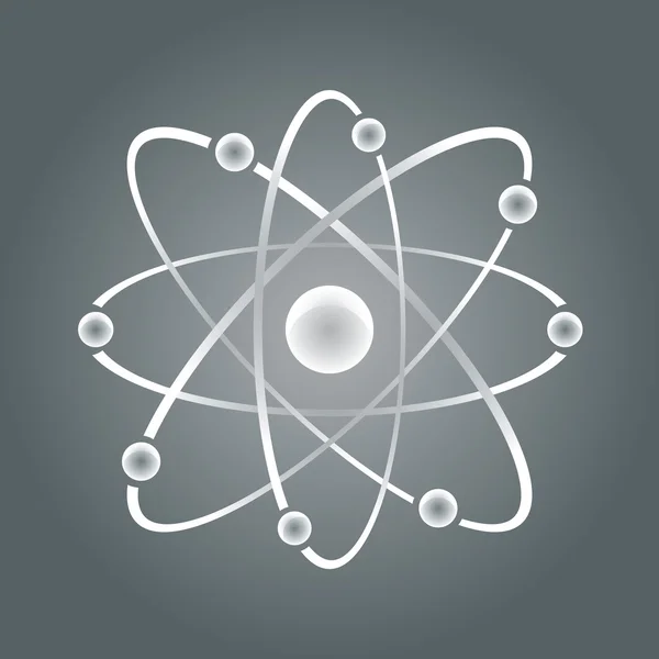 Atom parçası üzerinde beyaz bankamatik.
