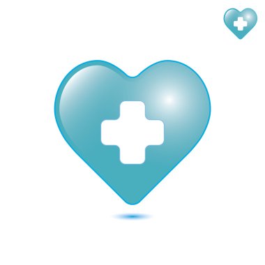 Beyaz arka plan üzerinde izole tıbbi çapraz