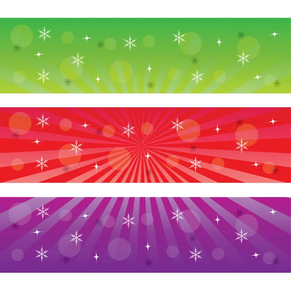 Three Christmas banners. — Stock Vector