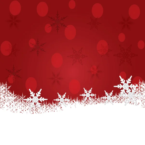 Christmas background with snow. — Stock Vector