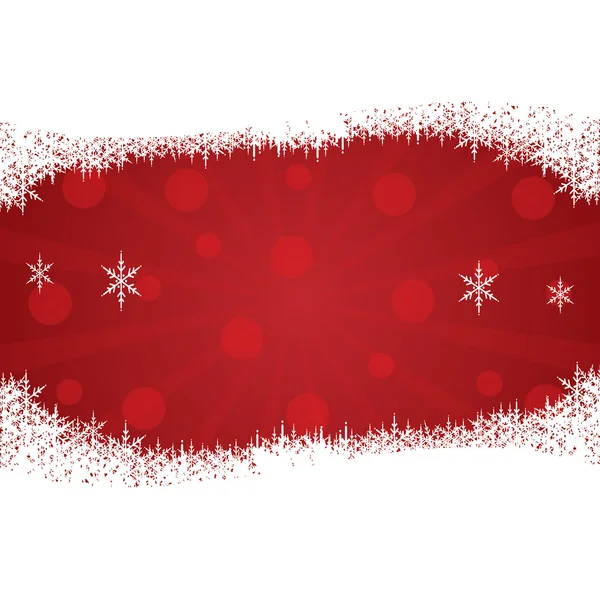 Christmas background with snow. — Stock Vector