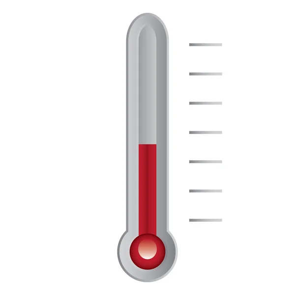 Glossy vector illustration showing a thermometer / — ストックベクタ