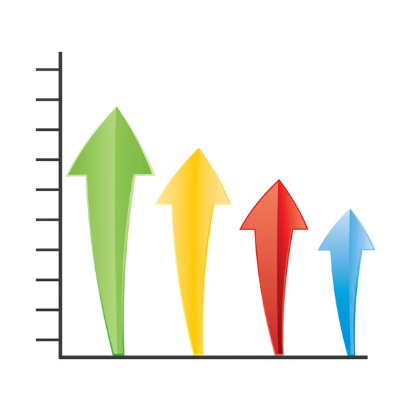 Graf růstu podniku. — Stockový vektor