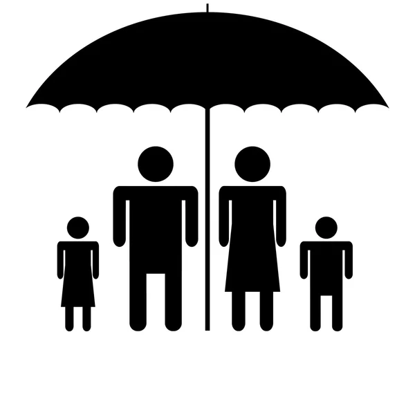 Silhouette family. Icon — Stock Vector