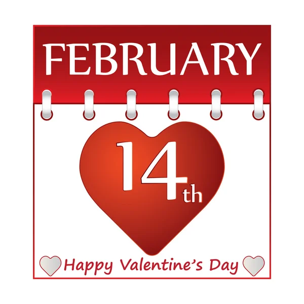Valentýn kalendář. — Stockový vektor