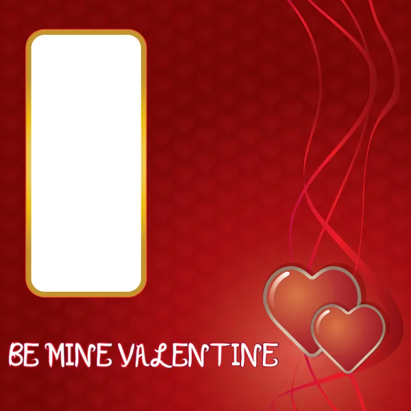 Valentine Day Card Whit Hearts . — Vetor de Stock