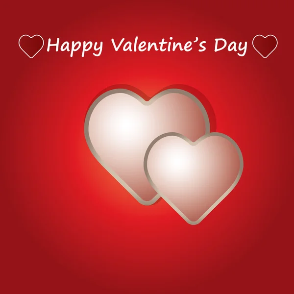 Valentine Day Card Whit Hearts . — Vetor de Stock