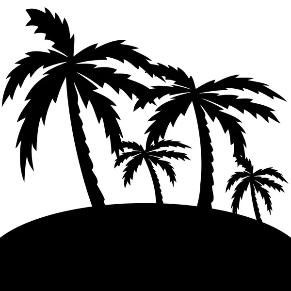 Vector illustration of palm trees . — Stock Vector