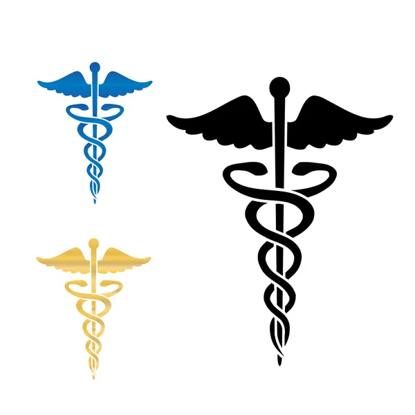 Illustration vectorielle du symbole médical Caduceus . — Image vectorielle