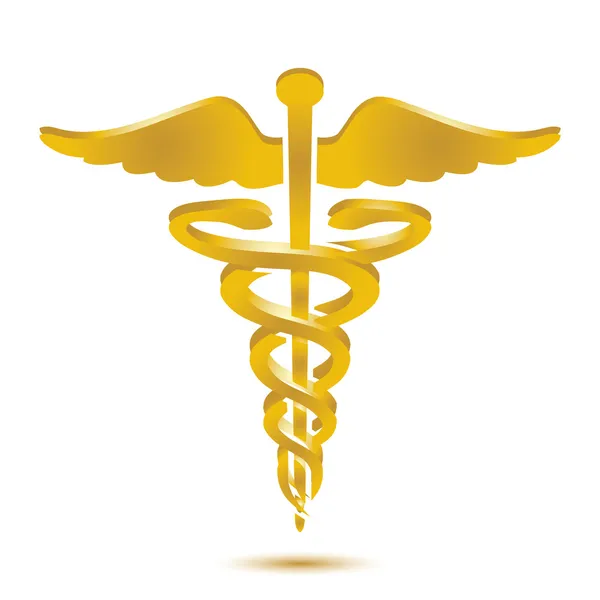 Caduceus lékařské symbol vektorové ilustrace. — Stockový vektor