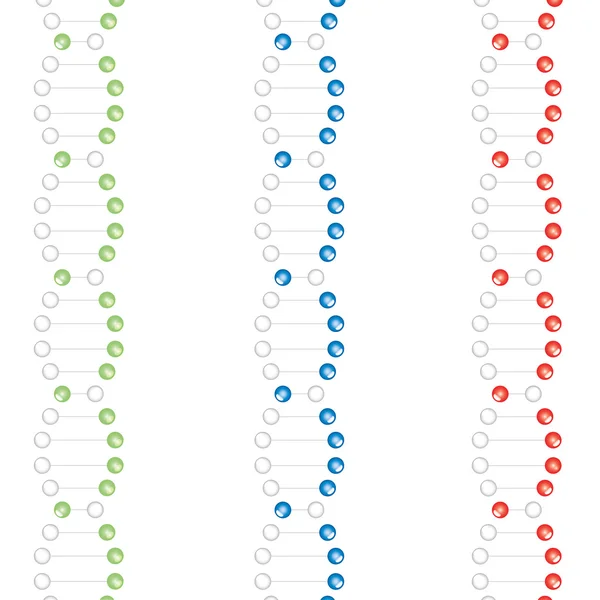 Illustrazione del filamento di DNA su sfondo bianco . — Vettoriale Stock