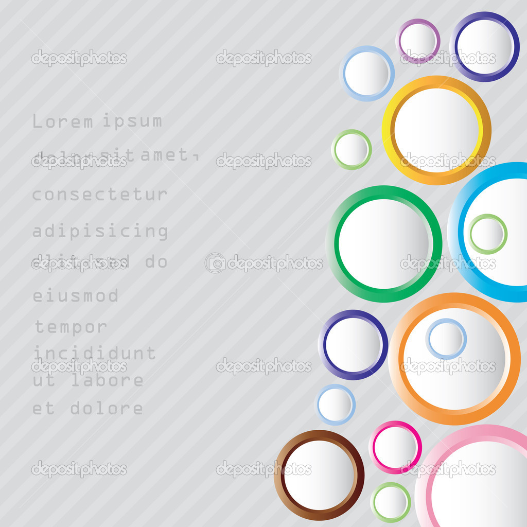 Abstract colorful background with circles.