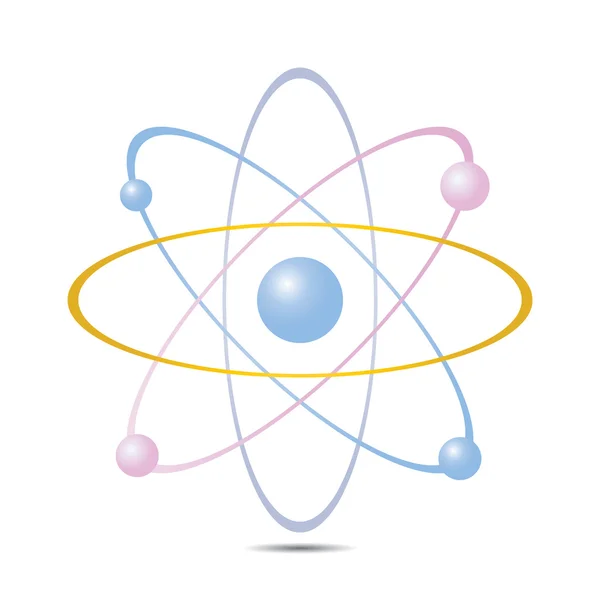 Atom parte no fundo branco . — Vetor de Stock