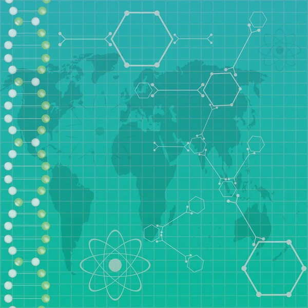 Atomweg um die Erde . — Stockvektor