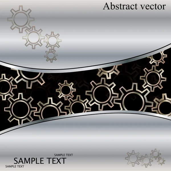 Plantilla de metal con textura . — Vector de stock