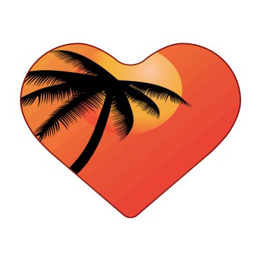 yaz tatili whit palmiye ağaçları.