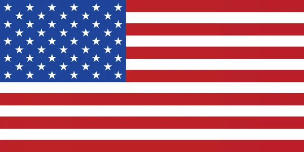 Hochglanz-Illustration eines Herzens mit der Flagge der Vereinigten Staaten von Amerika — Stockvektor