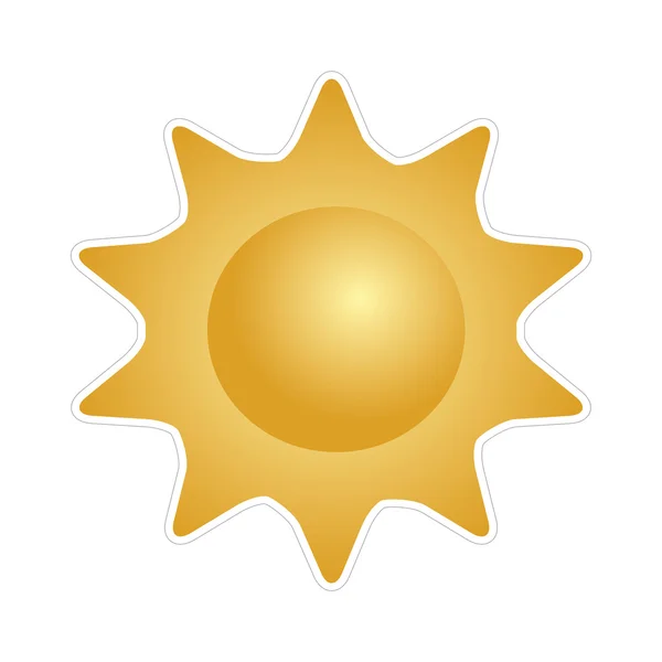 Oranje sunburst zomer. — Stockvector