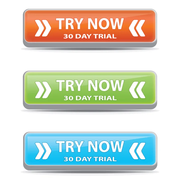 Try now buttons. — Stock Vector