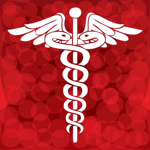 Caduceus medische symbool vectorillustratie — Stockvector