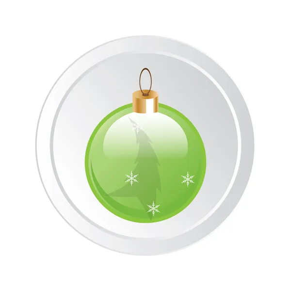 Vector blue button (web element) with snowflake. — Stock Vector