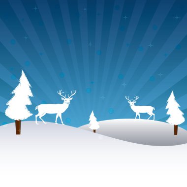 Kırmızı geyik vektör çizim