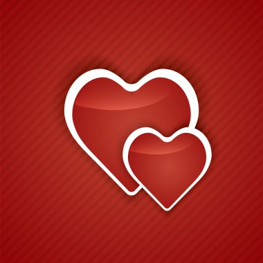 Sevgililer günü kartı whit Kalpler.