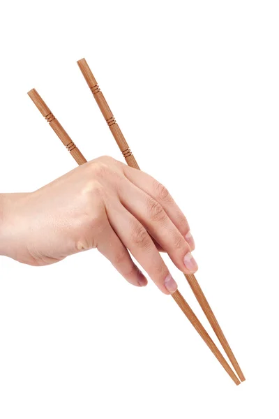 拿筷子 — 图库照片