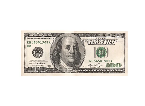 Antecedentes com dinheiro americano nota de cem dólares — Fotografia de Stock
