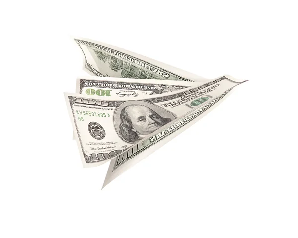 Dinheiro voador - dólares americanos — Fotografia de Stock