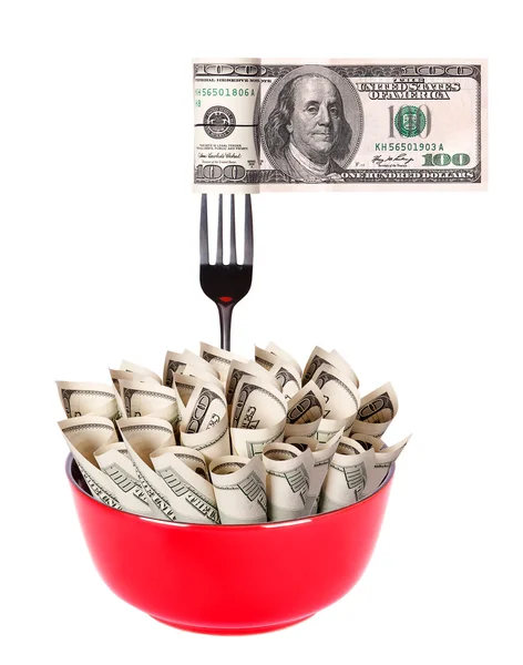 Concept image of food money — Stock Photo, Image